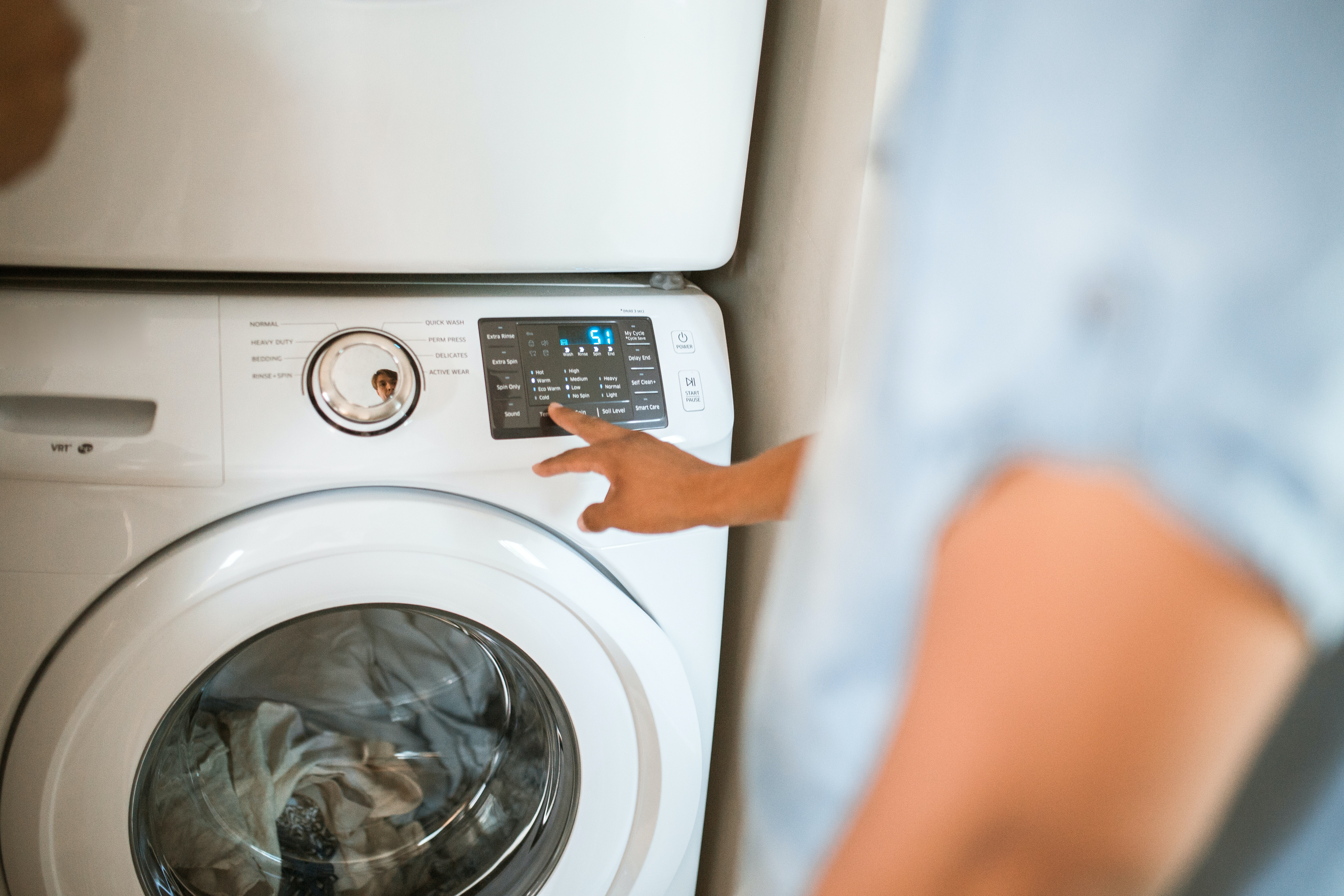 Many washing machines are now equipped with eco settings that limit the energy or water used in each wash. Image by RODNAE Productions: Pexels